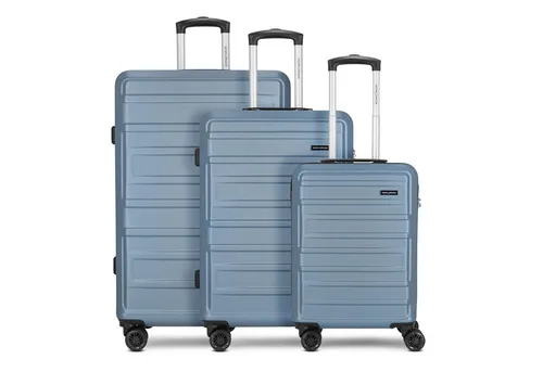 Worldpack New York 2.0 Koffer Set-Groß - 3-teiliges Hartschalenkoffer-Set mit 4-Rollen, Zahlenschloss und praktischen Wäschefächern. Ideal für jede Reise mit einem Gesamtvolumen von 197 L.