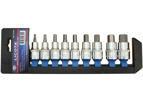 Innensechskant Nuss Set 9-teilig aus Chrom-Vanadium, 1/2 Zoll, H4-H17