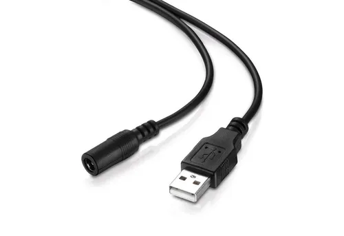 adaptare adaptare 40547 Lade-Kabel USB-Stecker Typ A auf DC-Hohlstecker-Buchse USB-Kabel
