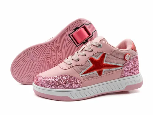 BREEZY ROLLERS Schuhe mit Rollen - 2-in-1 Rollschuhe Sneaker für Kinder - Sneaker mit integrierten Rollen für doppelten Spaß! Atmungsaktives Synthetik und sportlicher Stil, ideal für aktive Kinder. Sicherheitshinweis: Bitte mit Schutzausrüstung verwenden.