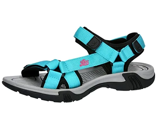Lico Damen Limnos V Sandale - modische Wassersandale in türkis/schwarz, 40 EU - Wanderschuhe mit hochwertigem Nylon, wasserdichtem Synthetik und praktischem Klettverschluss für optimalen Halt und Komfort.