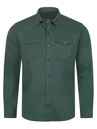 Rock Creek Herren Jeanshemd H-339 - Freizeithemden mit Kentkragen und praktischen Brusttaschen, ideal für stilbewusste Männer, die Wert auf Qualität und Vielfalt legen.