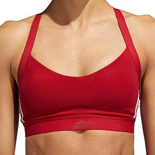 adidas All Me 3S Sport-BH für Damen in rot von adidas