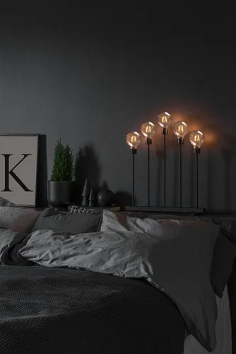 Konstsmide 3964-710TR LED-Laterne Bernstein in schwarz von Konstsmide