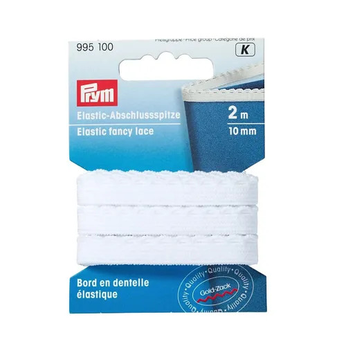  PRYM Elastic-Abschlussspitze 10 mm weiß 2.50 EUR/Meter