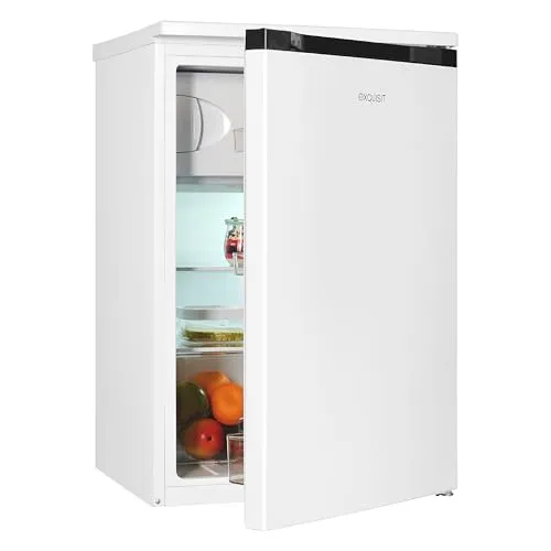 exquisit Kühlschrank KS515-4-051C - Kühlschrank mit 94 l Kühl- und 13 l Gefrierfach, energiesparend mit LED-Beleuchtung und höhenverstellbaren Ablagen für flexible Nutzung.