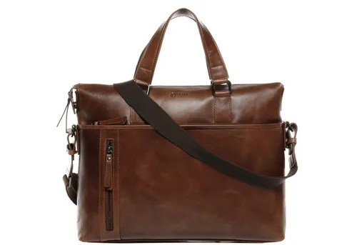 BACCINI Laptoptasche aus echtem Leder 15 Zoll