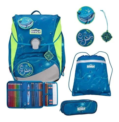 SCOUT ALPHA DIN Deep Sea Schulrucksack - Schulranzen mit ergonomischem Design und hochwertiger Verarbeitung, ideal für Schule und Freizeit.