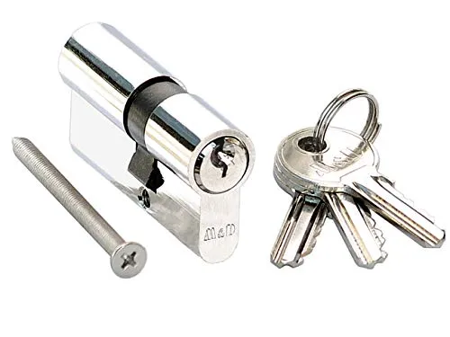 Profilzylinder Schließzylinder Türzylinder 30/35 Zylinder Türschloss M&D Oberfläche - Vernickelt