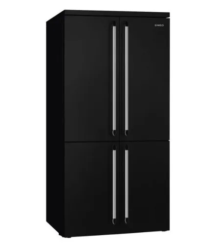 Smeg FQ960BL6 Amerikanischer Kühlschrank, 4-türig, Schwarz