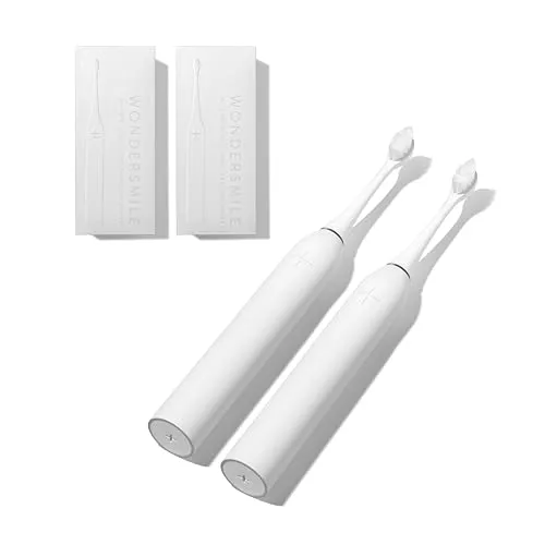 Wondersmile Schallzahnbürste Couple Bundles - Testsieger - Elektrische Zahnbürsten mit 100 Tagen risikofrei testen, integrierten Zungenreiniger und 2 Aufsteckbürsten für gesündere, hellere Zähne!