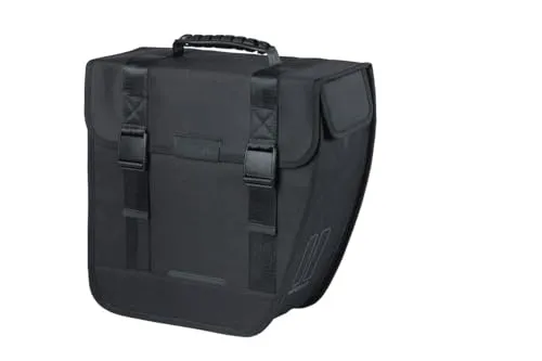 Basil Einzelpacktasche-2179231710 Schwarz 14 ltr - Fahrradtasche aus wasserabweisendem Polyester mit Kunststoffhaken zum einfachen Anhängen, ideal für hohe Qualität und praktische Nutzung auf Radtouren.