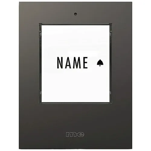 m-e modern-electronics 41303 Funkklingel Sender beleuchtet mit Namensschild - Türklingelanlagen: Beleuchteter Funkklingel-Sender mit Namensschild, ideal für 1-Familienhäuser, Reichweite bis 500 m und vielseitige Betriebsoptionen.