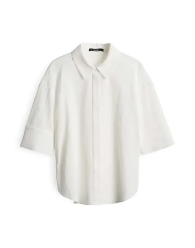 someday Damen Kurzarmbluse ZUBLIANA aus Baumwolle, Milk, Größe 38 - Damenblusen mit lockerer Passform und hohem Tragekomfort, ideal für Büro und Freizeit. Hochwertige Baumwolle sorgt für ein angenehmes Tragegefühl und vielseitige Kombinationsmöglichkeiten.