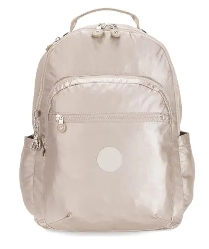Kipling SEOUL Großer Rucksack, Metallic Glow (Silber) - Laptop-Rucksack mit gepolstertem Fach, wasserabweisend und leicht (nur 0.65kg), ideal für den täglichen Gebrauch und Reisen.