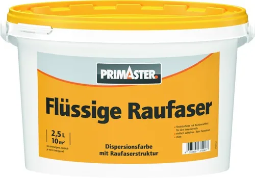Primaster Flüssige Raufaser 2,5 L weiß matt  Innen