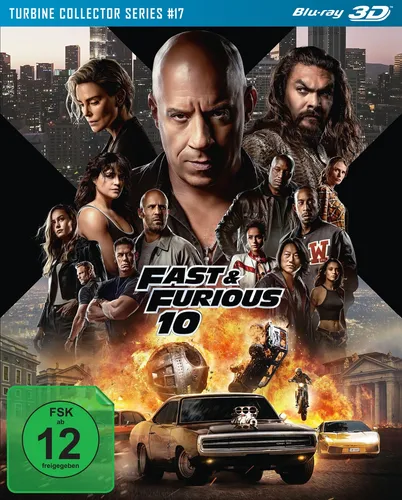 Fast & Furious 10 (Fast X) - 3D Blu-ray 3D - Turbine Collector Serie - Erlebe die packende Action von Fast & Furious 10 in atemberaubendem 3D, perfekt für Filmabende. Hochwertige Collector Edition für echte Fans! Format: Blu-ray 3D, neu und originalverpackt.