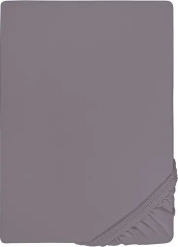 Biberna Premium Jersey-Elasthan Spannbettlaken, Silbergrau, 180 - 200 x 200 cm - Hochwertiges Spannbettlaken aus Elastic-Jersey für Matratzen bis 25 cm Steghöhe. Pflegeleicht, bügelfrei und mit optimalem Sitz dank Rundum-Gummizug.
