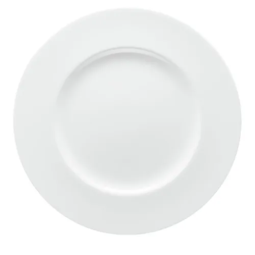 Rosenthal Speiseteller Jade Weiss 31 cm - Flacher Platzteller - Eleganter Speiseteller aus Fine Bone China, spülmaschinenfest und kratzfest. Perfekt für festliche Anlässe oder den täglichen Gebrauch.