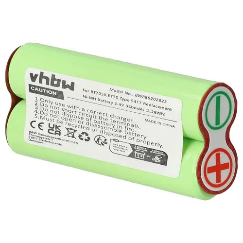 vhbw Akku Ersatz für Braun Type 5417 für Rasierer Haarschneider (950mAh, 2,4V, NiMH)