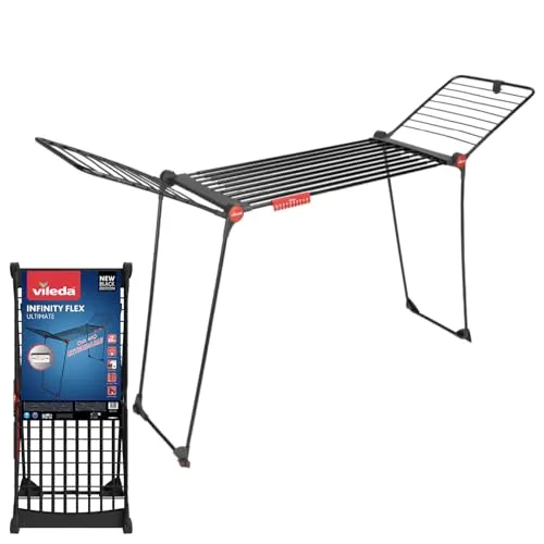 Vileda Wäscheständer ''InfinityFlexUltimate'' in Schwarz in schwarz von Vileda