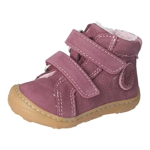 RICOSTA Mädchen Stiefel GEDO - Baby Stiefel für Mädchen, komfortable Klettstiefel aus echtem Leder mit warmem Innenfutter und flexibler Naturkautschuksohle – ideal für die ersten Schritte.