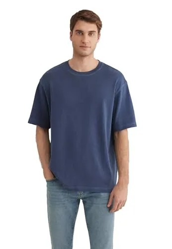 Mavi Herren Short Sleeve Tee T-Shirt, Black iris, L