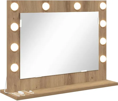 vidaXL Kosmetikspiegel Artisan Eiche 60 x 45 cm - Eleganter Kosmetikspiegel aus Holzwerkstoff mit langlebiger, klarer Oberfläche. Perfekt für deine Pflegeroutine und als stilvolles Deko-Element in jedem Schlafzimmer.
