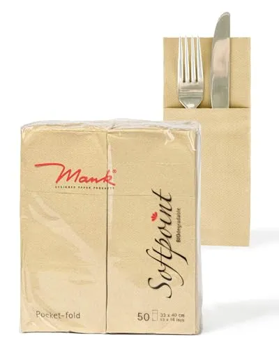 Stoffservietten Beige von Mank