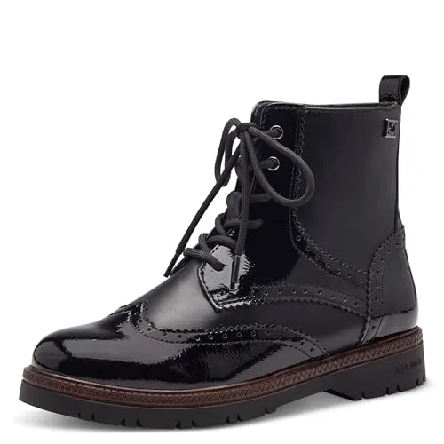 s.Oliver Damen Schnürstiefel Vegan, Schwarz (Black), 37 EU von s.Oliver