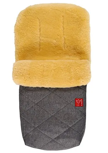Lammfell Fußsack Natura, anthracite melange
