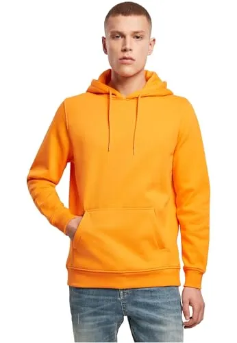 Build Your Brand Herren Kapuzenpullover Heavy Hoody, lässiger Hoodie in Paradise Orange - Kapuzenpullover für Herren, modischer Streetwear-Hoodie mit Kordelzug und Bauchtasche, ideal für individuelle Veredelung und hohen Tragekomfort.