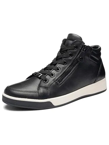 ara Damen ROM Sneaker - SCHWARZ, 40 EU - Damen-Sneaker mit Wechselfussbett für individuellen Komfort und High Soft Bamboo-Technologie für ein angenehmes Tragegefühl.