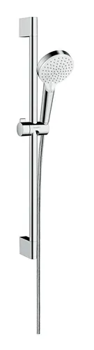 Hansgrohe Crometta Brauseset 100 Vario EcoSmart+ - Brausen Set mit 650 mm Brausestange, wasser- und energieeffizient dank EcoSmart+ Technologie für nachhaltigen Duschgenuss.