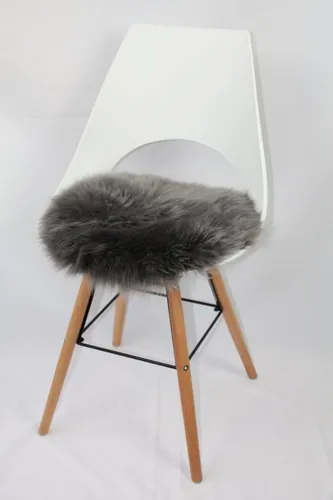 Heitmann Felle Stuhlkissen Lamm, rund 45 cm - Hochwertige Sitzauflage aus echtem, waschbarem Schaflammfell, ideal für gemütliche Akzente. Erhältlich auch im praktischen 2er oder 4er Set.
