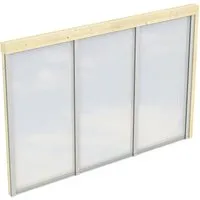 Carport-Seitenwand SKANHOLZ beige, B:305cm H:200cm - Carports - Robuste Seitenwand aus Konstruktionsvollholz mit 10 mm starken Polycarbonatplatten, ideal für Terrassenüberdachungen und bietet optimalen Wetterschutz.