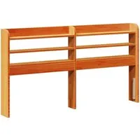 vidaXL Kopfteil mit Ablagen Wachsbraun 140 cm