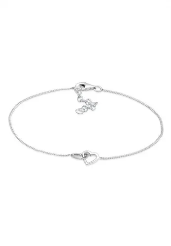 Elli Armband Herzen Verschlungen Lovely 925 Silber - Elegantes Armschmuck aus 925 Sterling Silber, 16 cm lang, mit einem einzigartigen Herzen-Design und sicherem Karabinerverschluss – ideal für stilvolle Akzente.