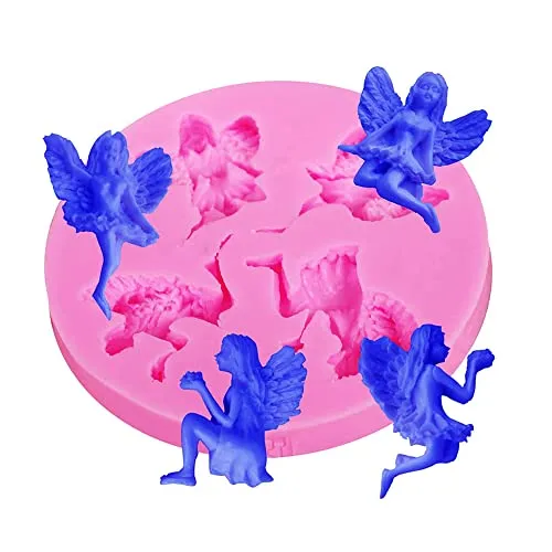 UYST Engel Fee Silikonform 3D Fondant Kuchenform Gießformen Seifen für Clay Seife Schokolade Fudge Kuchen Dekoration Duftkerze Gipsform Kunsthandwerk