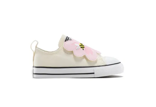 Converse Kinderschuhe CHUCK TAYLOR ALL STAR ONE STRAP FLORAL EASY ON in Rosa, Größe 21 - Babyschuhe mit floralem Design und praktischem Klettverschluss für einfaches An- und Ausziehen. Ideal für kleine Fashionistas!