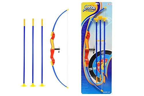 Pfeil und Bogen Set, Bogen und 3 Pfeile mit Saugnapf, Bogenschieß Set