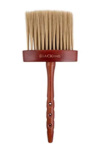 Blackomb Nackenpinsel mit Holzgriff, aus Nylon, Friseur Bürste – Nackenwedel, Haarschneide, Pinsel, Haarpinsel, Frisör Zubehör – zum Wegfegen der Haare nach dem Schneiden