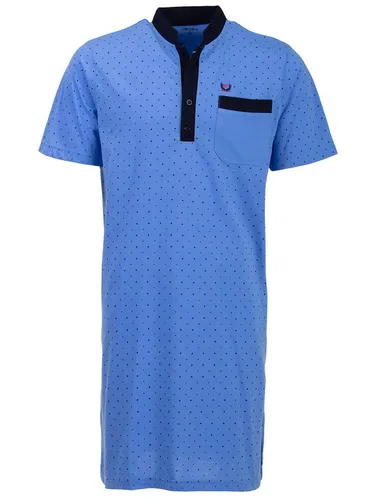 Henry Terre Nachthemd Nachthemd Kurzarm - Stehkragen mit Punkten