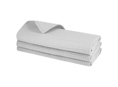 Engelland Geschirrtuch Poliertuch, (Vorteils-Set, 3-tlg., Waffel-Pique), 100 % Baumwolle, integrierte Aufhängeschlaufe, 70 x 50 cm