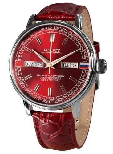 Poljot-International Herrenuhr Automatik Gorbatchov Rot LE 36NH.4200116