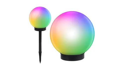 Solarna lampa wolnostojaca ogrodowa - kula 20x20x53cm, kolorowy LED GB124 GB124