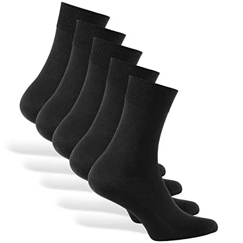 Socken Herren Herrensocken Schwarze 43 44 45 46 Black Baumwollsocken Socks Baumwolle Business Männer Lange Strümpfe Casual Herrenstrümpfe Dünne Anzugsocken Größe Anzug Soken 5er Pack Gr.43-46 Schwarz