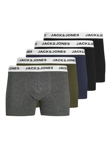 JACK & JONES JACBASIC WHITE WB TRUNKS 5 PACK NOOS in grün von Jack & Jones