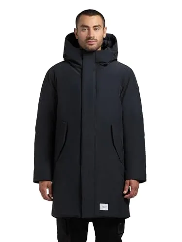 khujo Herren Parka Fogg Port Blue Gr. M – warmer Wintermantel mit verstellbarer Kapuze - Moderner Herren Winterparka mit windabweisendem Obermaterial und weichem Innenfutter. Ideal für kalte Tage – stylisch, bequem und praktisch mit vielen Taschen für Stauraum.