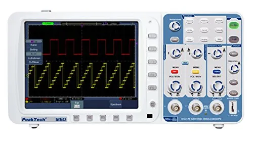 PeakTech 1260 – 2-Kanal Speicher-Oszilloskop 200MHz - Werkzeuge & Prüfgeräte: Hochauflösendes 8